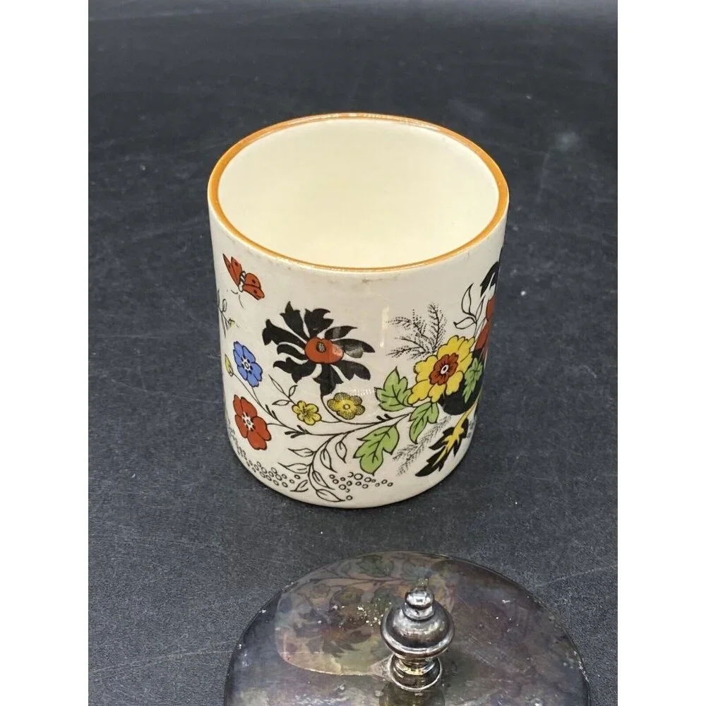Pagoda Sandland Hanley Staffordshire Lidded Jam England No Spoon